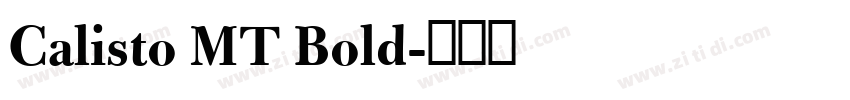 Calisto MT Bold字体转换